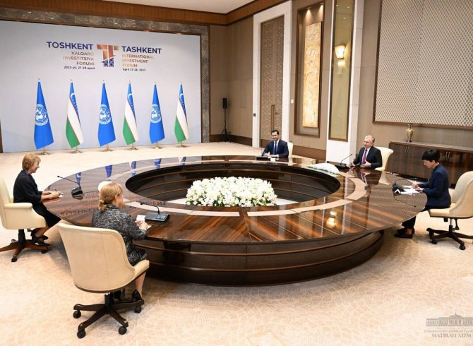 Президенти Ўзбекистон густариши шарикиро бо ниҳодҳои СММ қайд кард 